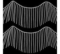 Strass Frangia Trim Strass Nastro Nappa Catena Perline Nastro Diamante Nappa Catena Nastro Nastro Diamante Frange per Cucito Artigianato Festa di Nozze Accessori Abbigliamento Gioielli Femminili