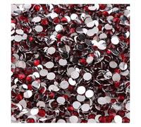 Strass hotfix 1000 pezzi di strass non hotfix da 2/3/4 mm, rotondi, in resina, con retro piatto, for fai te, nail art, gioielli e indumenti per Fai da te(Crimson,4MM)