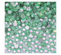 Strass Hotfix Flatback Crystal, Strass rotondi non hotfix multicolori di diverse dimensioni for nail art fai da te, manicure, decorazioni for il viso, indumenti, scarpe(Crystal Green,SS50-144PCS)