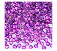 Strass Hotfix Flatback Crystal, Strass rotondi non hotfix multicolori di diverse dimensioni for nail art fai da te, manicure, decorazioni for il viso, indumenti, scarpe(Crystal purple,SS4-1440PCS)