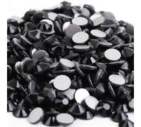 Strass Hotfix piatti per nail art, Strass for nail art con retro piatto, non termoadesivi, in cristallo, multicolori, in diverse dimensioni(Black,SS30 288pcs)