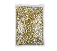 Strass Hotfix piatti per nail art, Strass non hotfix in cristallo con retro piatto da 14400 pezzi SS3-SS20 multicolore for unghie nuziali(Color22,SS20-14400pcs)