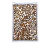 Strass Hotfix piatti per nail art, Strass non hotfix in cristallo con retro piatto da 14400 pezzi SS3-SS20 multicolore for unghie nuziali(Topaz,SS6-14400pcs)