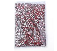 Strass Hotfix piatti per nail art, Strass non hotfix in cristallo con retro piatto da 14400 pezzi SS3-SS20 multicolore for unghie nuziali(Real Siam,SS20-14400pcs)