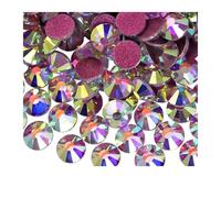 Strass Hotfix Strass trasparenti AB non termoadesivi, cristalli con retro piatto, pietre di vetro, strass glitterati for unghie 3D, indumenti da sposa Per l'artigianato(Clear AB-Rose Back,SS8 1440pcs)