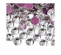 Strass Hotfix Strass trasparenti AB non termoadesivi, cristalli con retro piatto, pietre di vetro, strass glitterati for unghie 3D, indumenti da sposa Per l'artigianato(Clear-Rose Back,SS16 1440pcs)