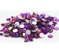 Strass in vetro 3D per nail art rosa chiaro/rosa ss3 ss4 ss5 ss6 ss8 ss10 ss12 ss16 ss20 ss30 Decorazioni per unghie in non hotfix - Rosa AB-SS6 1440 pezzi