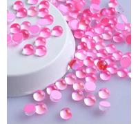 Strass in vetro con retro piatto, lacrime di sirena, perline rotonde 3D colorate, glitter, cristalli, nail art, accessori fai da te per abbigliamento, rosa moka, SS16, 1440 pezzi