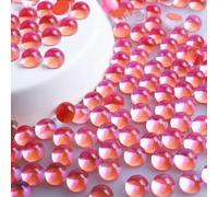 Strass in vetro con retro piatto, lacrime di sirena, varie dimensioni, perline rotonde 3D colorate, glitter, cristalli, nail art, accessori fai da te per indumenti, colore: arancione moka, SS12, 144