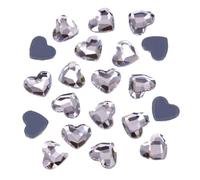 Strass in vetro Cristalli di strass termoadesivi a forma di cuore con retro piatto e cristalli trasparenti, diverse misure(144PCS-5MM)