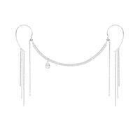 Strass Lunga Catena Nappe Ciondolo Gioielli Viso Per Le Donne Accessori Del Partito Catena Del Viso di Cristallo Fila