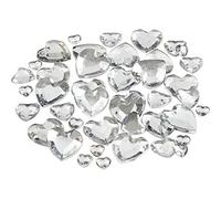 strass, misura 6+10+14 mm, argento, cuori, 252asstd