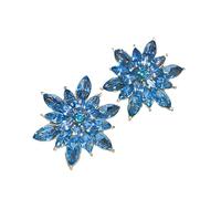 Strass multistrato Orecchini floreali Zircone Con Canna Floreale Gioielli Dipartimento di Fidanzamento Per Le Donne Gioielli Di Moda Per Le Donne, Taglia unica, come descritto