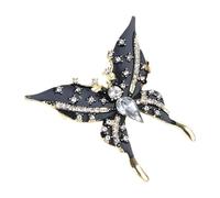 Strass Nero Farfalla Pin Moda Donne Spilla Brillante Abbigliamento Donna Gioielli Accessori Unici Adatto per una varietà di occasioni