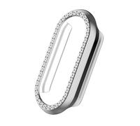 Strass PC Hollow Out Mezza Wrap Caso Protector Sleeve Per Band 9 Smartwatch Con Vetro Temperato Antipolvere Antiurto Guarda Protezioni