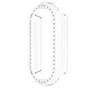 Strass PC Scava Fuori Mezza Avvolgere Caso Protector Sleeve Per Band 9 Smartwatch Con Vetro Temperato Antipolvere Antipolvere Antiurto PC Vetro Temperato