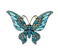 Strass per spilla a farfalla spilla scintillante animale spilla scialle spille retrò abbigliamento decorativo corsetti moda ebreo cristallo animale scintillante scialle clip, One Size, come descritto