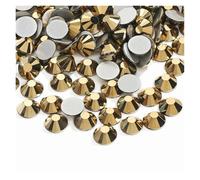 Strass Per Tessuti Decorazioni for nail art 3D con ciondoli, strass piatti, senza colla hotfix, abito da sposa in cristallo(075Gold,SS12-1440PCS)