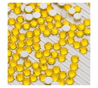 Strass Per Tessuti SS3-SS50 Strass in vetro con retro piatto, glitter, base in argento, cristallo, strass non hotfix for trucco e unghie(Citrine,SS20-1440Pcs)