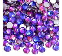 Strass Per Tessuti Strass non termoadesivi Glitter strass Crystal Strass Diamond Nail Charms Decorazioni for nail art(Purple Velvet,Mixed-1440pcs)