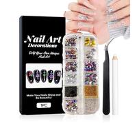 Strass per unghie, 3D, colorati, a lunga durata, multi-forma, per ragazze, adolescenti, madri, professionali, saloni, casa, feste, vacanze, matrimoni, tutti i giorni, inverno, estate, primavera
