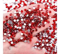Strass rosso Siam SS4-SS30 non termoadesivo con retro piatto glitterato, strass di, colla su pietra, strass per decorazioni nail art, indumenti, siam chiaro-SS5-1440 pezzi
