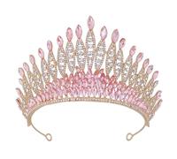 Strass scintillanti Corone da sposa dimensioni regolabili cristalli diademi per damigelle d'onore accessori per la testa copricapo da festa corona di cristalli bianchi