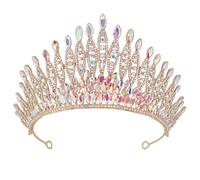 Strass scintillanti Corone da sposa dimensioni regolabili cristalli diademi per damigelle d'onore accessori per la testa copricapo da festa corona di cristalli bianchi