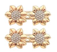 Strass scintillanti Fiore Regolabile Cintura Pin Button Per Pantaloni Non Cucire Lega Design Moda Snap On Vita Cincher Chiusura, Misura unica, come descritto, come descritto