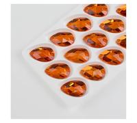 Strass Strass da cucire di tutte le dimensioni, colori Crystal AB, gocce popolari, pietre cristallo a 2 fori, vestiti fai te, scarpe sposa(Hyacinth,13x22mm 20pcs)