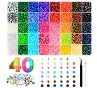 Strass Termoadesivi, 32000 Pezzi 40 Colori 3MM Strass Hotfix Trasparenti per Abbigliamento Artigianato Misto con Matita di Cera e Kit Pinzette, Cristallo