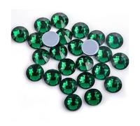 Strass Termoadesivi 40 colori di strass da stirare/strass cristallo fissare a caldo, pietre for cucire e tessuti, for indumenti Strass Decorativi(Emerald,SS30-288pcs)