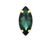 Strass Termoadesivi Strass colorati da cucire a forma di occhio cavallo con artiglio dorato, pietra cristallo for accessori abbigliamento per Tessuti(Blue Zircon,9x18mm 20pcs)