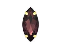 Strass Termoadesivi Strass colorati da cucire a forma di occhio cavallo con artiglio dorato, pietra cristallo for accessori abbigliamento per Tessuti(Wine red,7x15mm 20pcs)