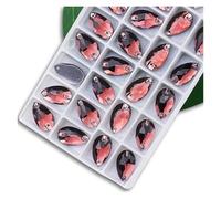 Strass Termoadesivi Strass da cucire di tutte le dimensioni, colori Crystal AB, gocce popolari, pietre cristallo a 2 fori, vestiti fai te, scarpe sposa per Tessuti(Amethyst,7x12mm 72pcs)