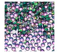 Strass Termoadesivi Strass non hotfix, serie Bling Crystal Opal, cristalli super glitterati in vetro a fondo piatto for nail art fai da te Strass Decorativi(Crystal Emerald,SS50-144PCS)