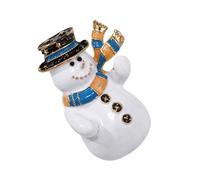 Strass vacanza moda accessorio strass scintillanti albero di Natale pupazzo di neve spilla per le donne vacanza ornamento spilla gioielli, Misura unica, come descritto