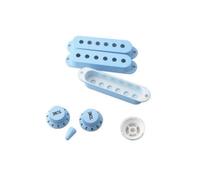 Strat Guitar Pickup Covers Knobs Switch Tip Set for Stratocaster Replacement Accessory Kit Light