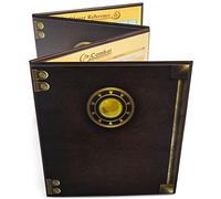 Stratagem The Master's Tome - Schermo GM personalizzabile a 4 pannelli con inserti gratuiti, cancellabile a secco, per campagne di gioco da tavolo (marrone)