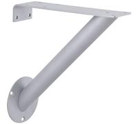 STRATE Consolle obliquo Rak - Base per bancone ø 30 mm per montaggio laterale 322,5 x 154 mm - Consolle per bancone in acciaio color alluminio