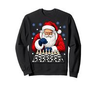 Strategic Festive Babbo Natale Che Gioca a Scacchi Felpa