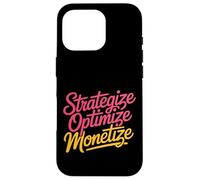 Strategize Optimize Monetize Business Entrepreneur - Custodia per iPhone 16 Pro