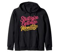 Strategize Optimize Monetize Business Entrepreneur - Felpa con Cappuccio
