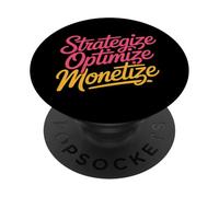 Strategize Optimize Monetize Business Entrepreneur - PopSockets PopGrip Adesivo