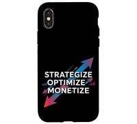Strategize Optimize Monetize Imprenditore commerciale - Custodia per iPhone X/XS