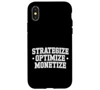 Strategize Optimize Monetize Imprenditore commerciale - Custodia per iPhone X/XS
