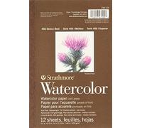 Strathmore 298-103 Serie 400, Blocco per acquerelli, 14 x 21,6 cm, 12 fogli, bianco
