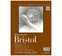 Strathmore (475-2 Bristol STR-475-2-15 Fogli di tampone, 28 x 35,6 cm, Carta, Bianco, 11"X14", 15 unità