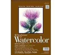 Strathmore 400 Series Wire Bound Watercolor Pad, 140 lb. Cold Press, 9 X 12 inches, White, 12 Sheets (440-1)