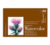 Strathmore 440-3 Blocco di Carta per Acquerello, 30,5 x 45,7 cm, 12 Fogli di Stampa a Freddo da 63,5 kg, Bianco, 12" x 18"
